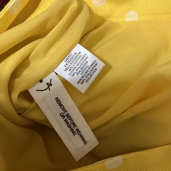 🌈 Ann Taylor yellow polka dot pencil skirt size 8 - Picture 6 of 6